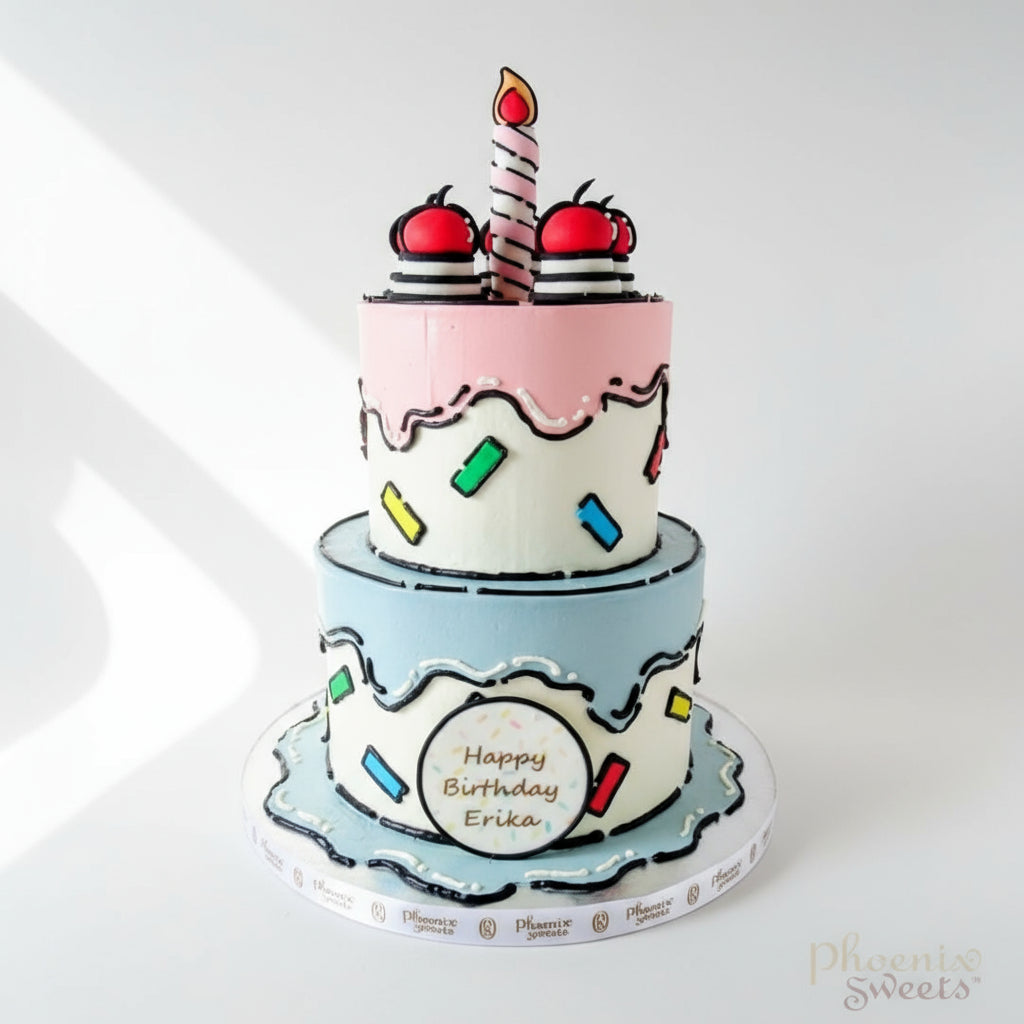 Phoenix Sweets 2D 漫畫蛋糕 (2層版)