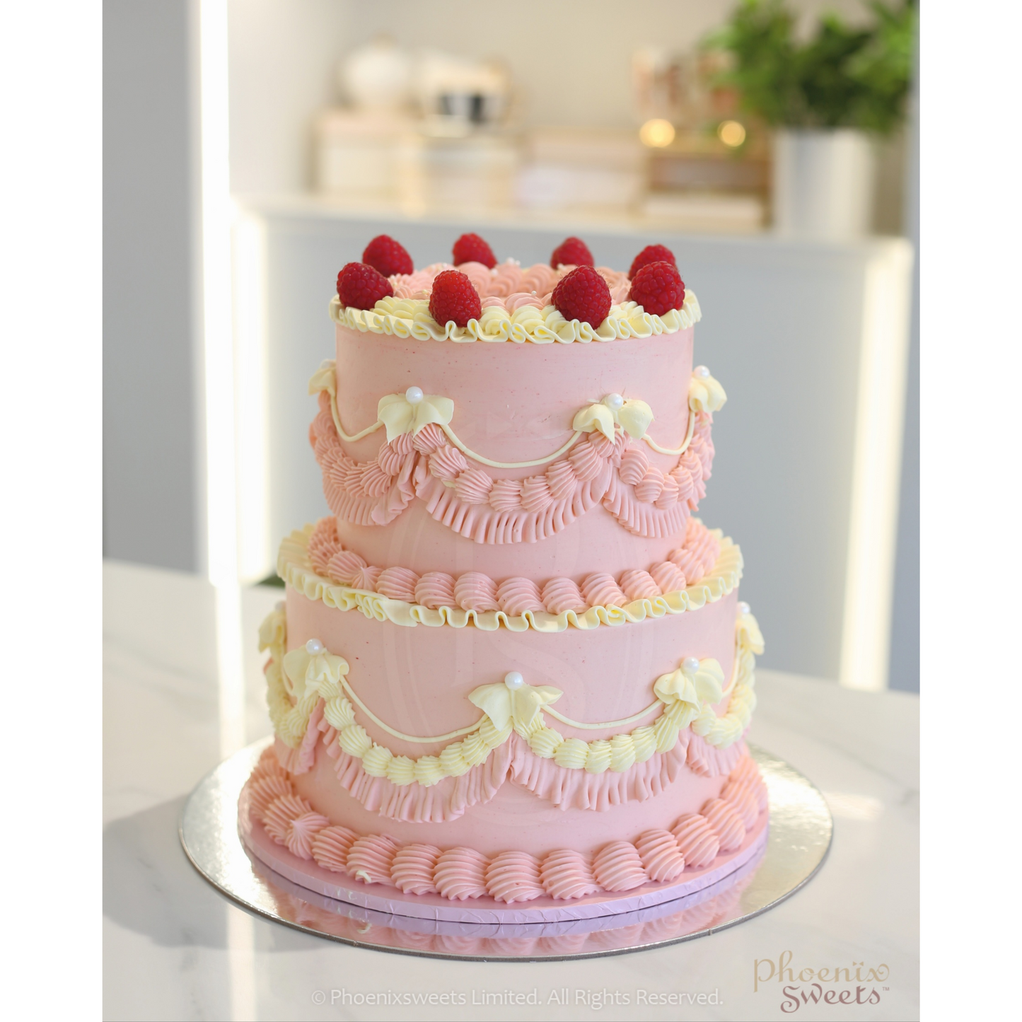 Butter Cream Cake - Lambert Piping Cake (2 tiers)