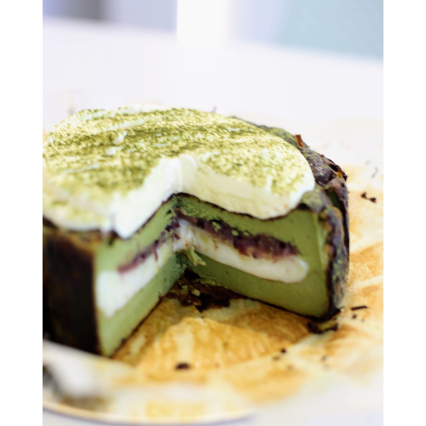 Basque Burnt Cheesecake - Matcha Red Bean Mochi