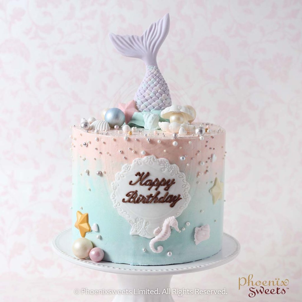 Butter Cream Cake - Mermaid Cake (2 tiers)