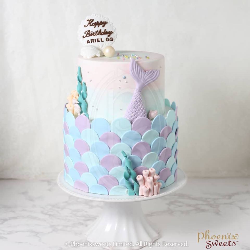 翻糖蛋糕 - Mermaid Cake (2層版)