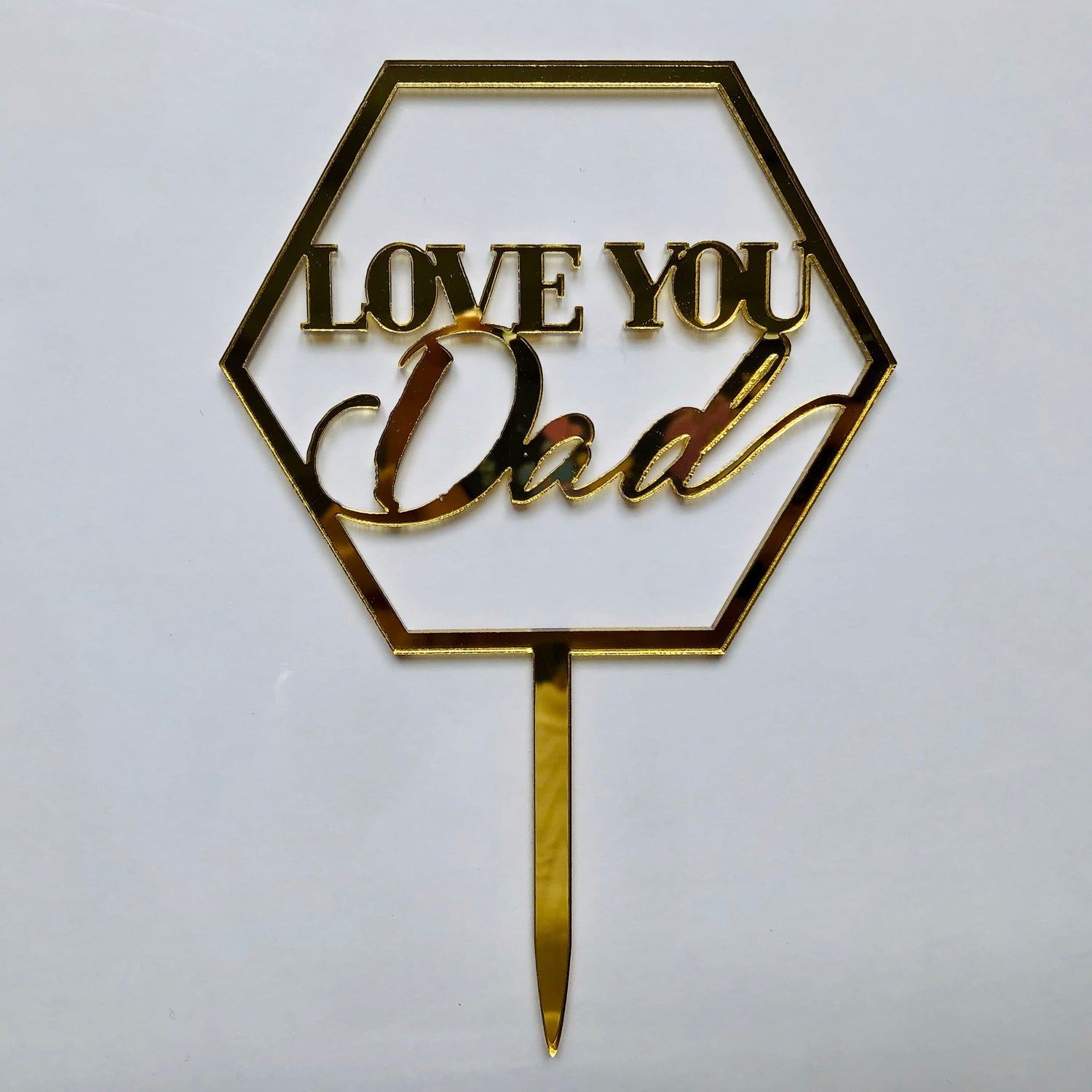 迷你"Love You Dad/Love You Mom"膠牌