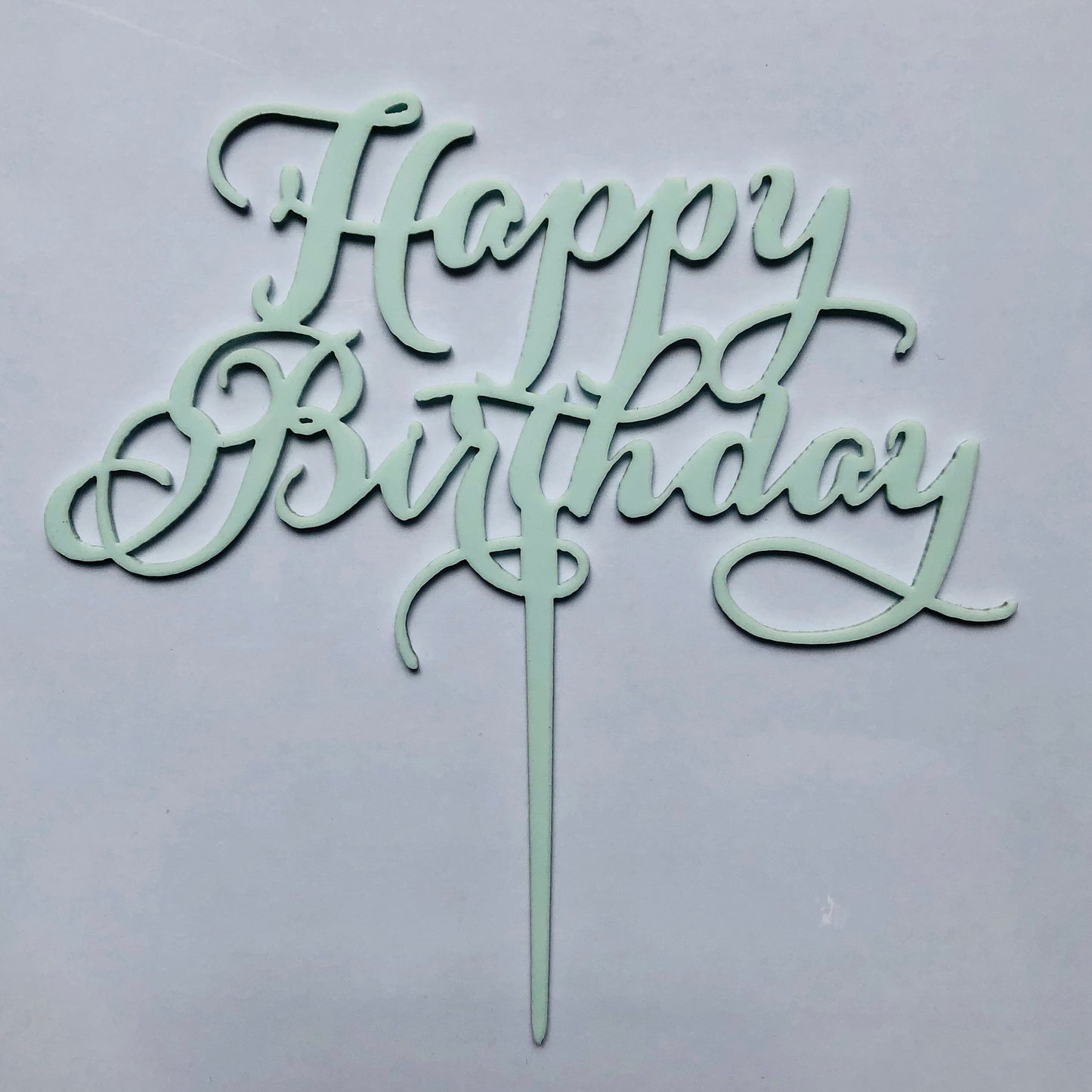 Acrylic Blue/Pink "Happy Birthday" Cake Topper