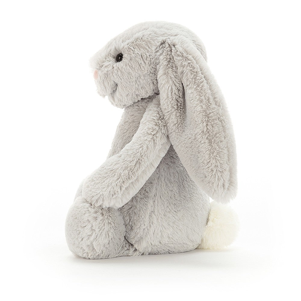 Jellycat Soft Toy - Bashful Silver Bunny Small (18cm tall)