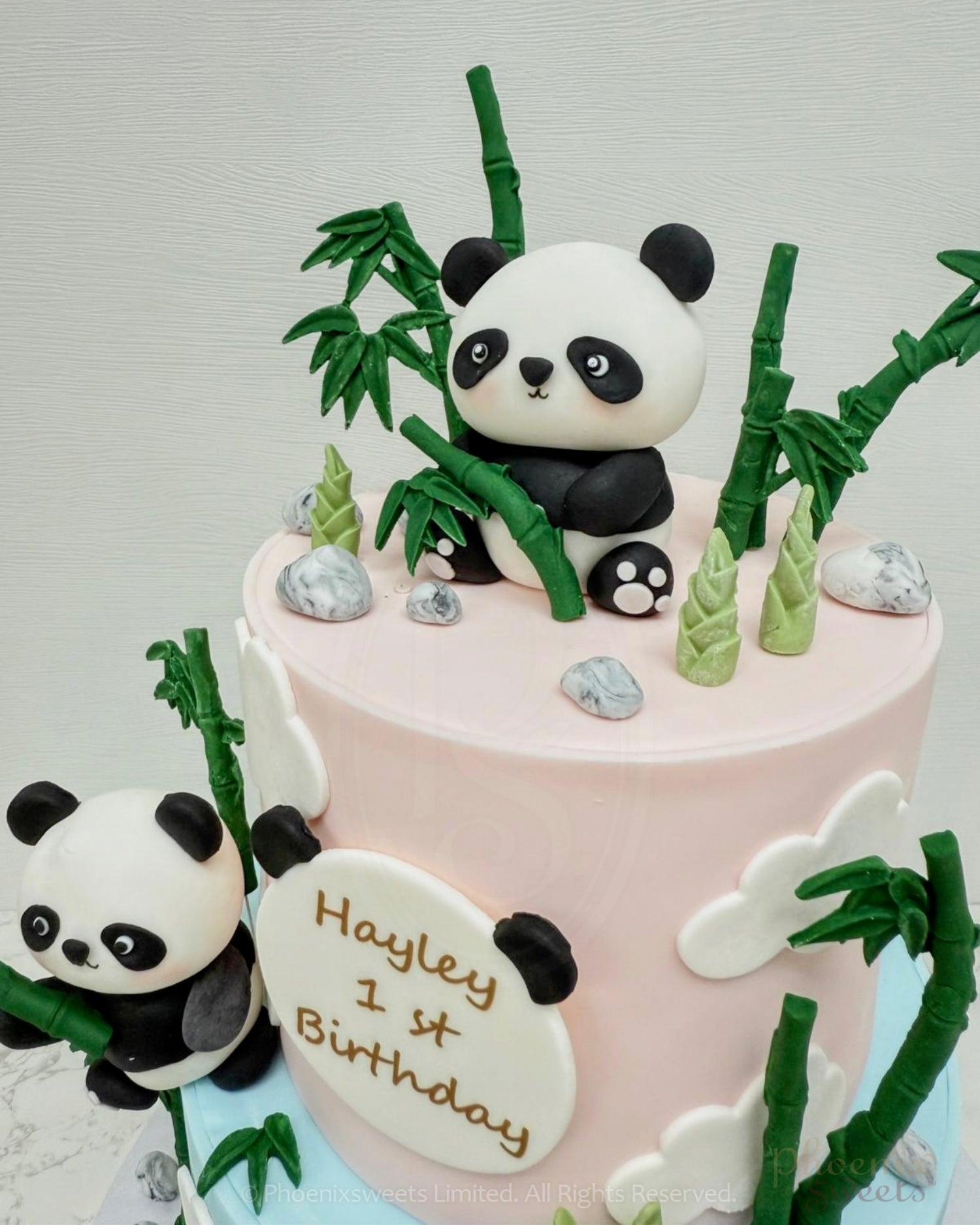 Fondant Cake - Panda Party (2 tiers)