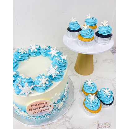 Themed Party Combo - Frozen Cake and Cupcake Tower