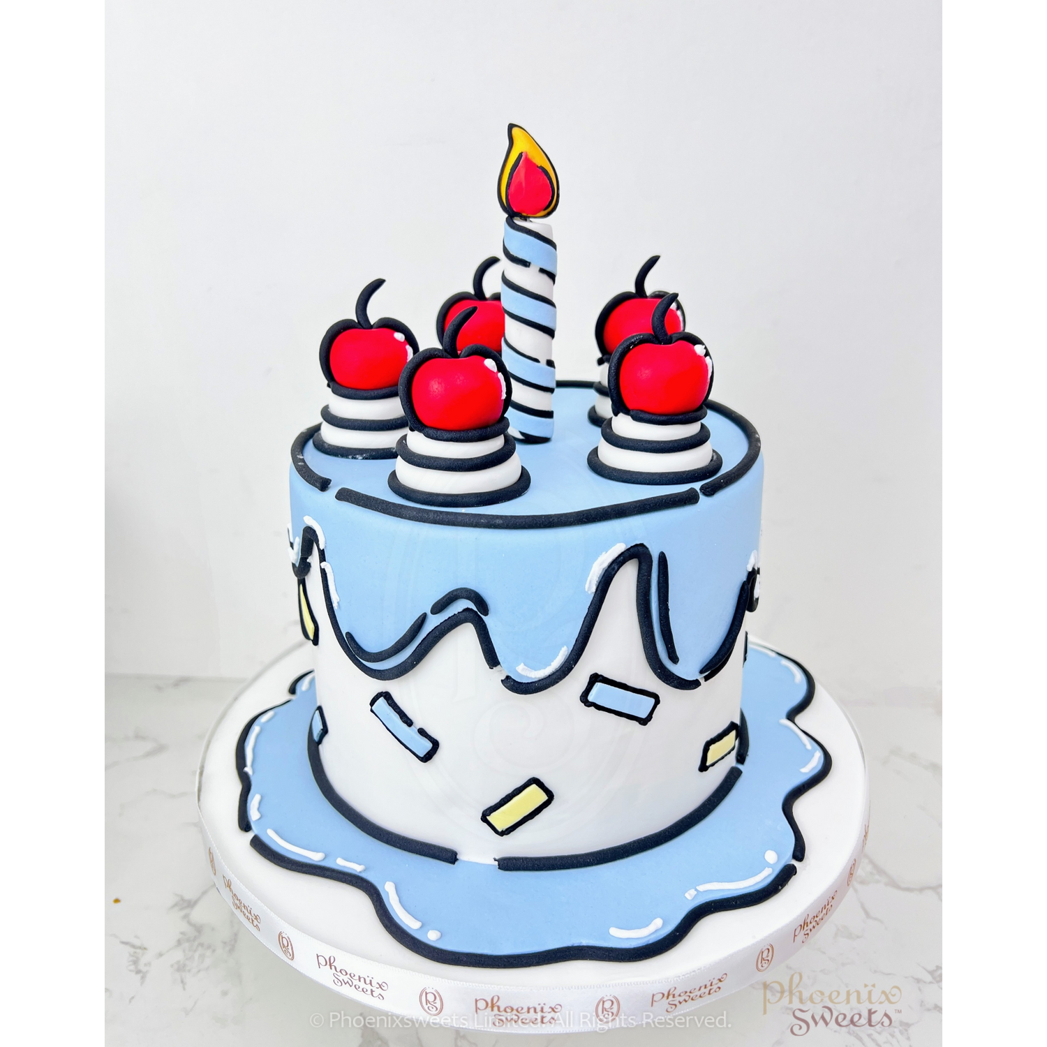 Fondant Cake - 2D Comic Cake