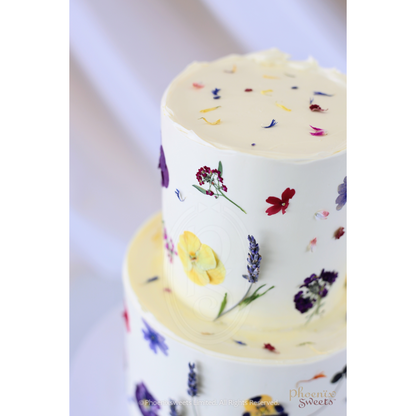 Butter Cream Cake - Flower Garden Cake (2 tiers)