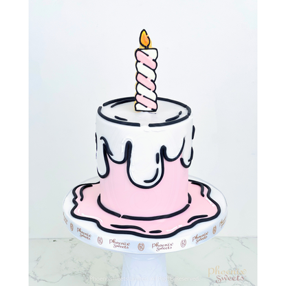Mini Fondant Cake - 2D Comic Cake