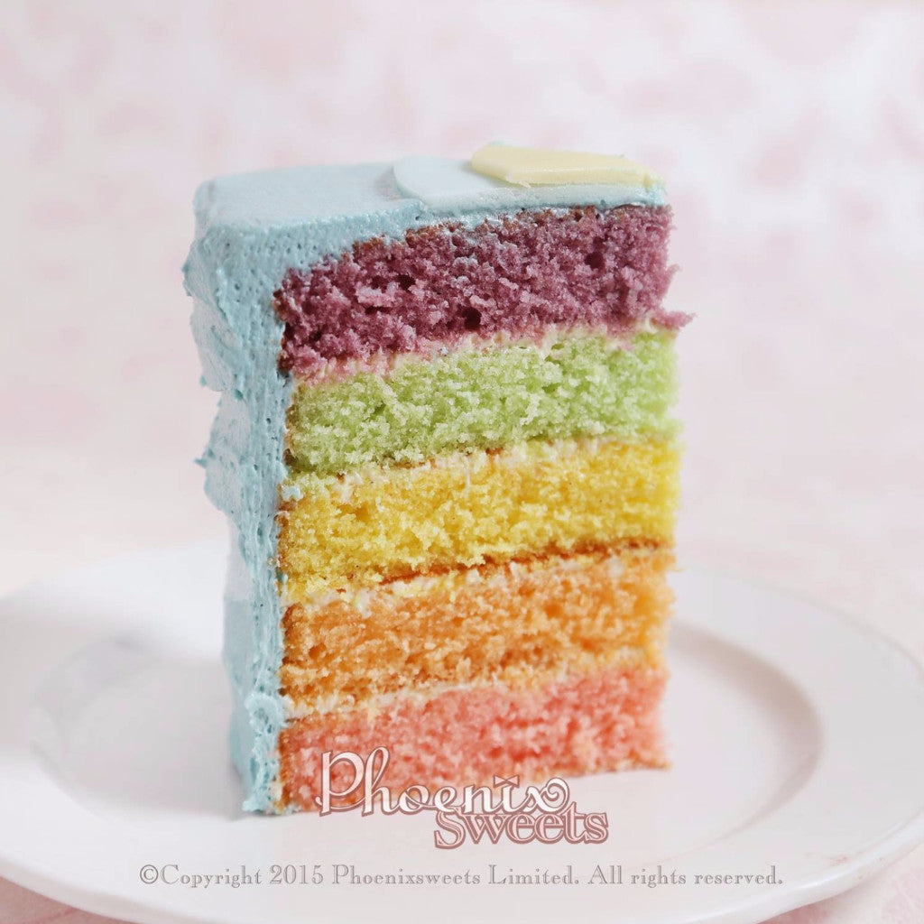 Phoenix Sweets - Example of rainbow vanilla cake