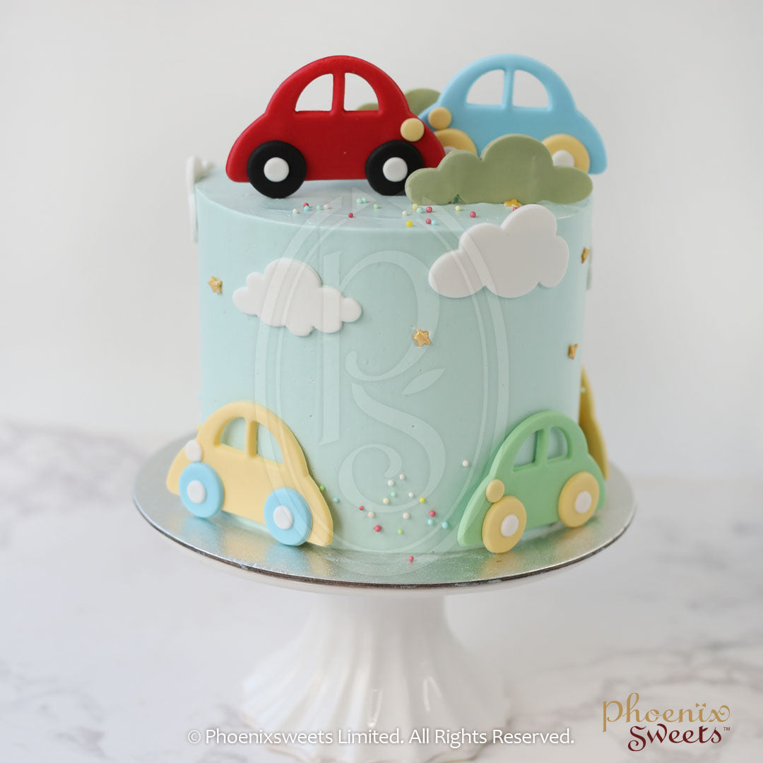 Butter Cream Cake - Cute Little Cars