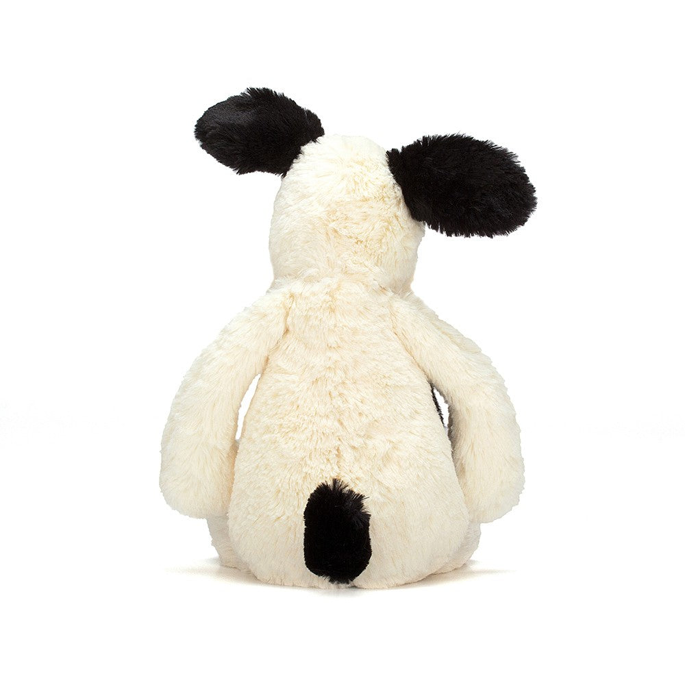 Jellycat Soft Toy - Bashful Black & Cream Puppy Medium (31cm tall)