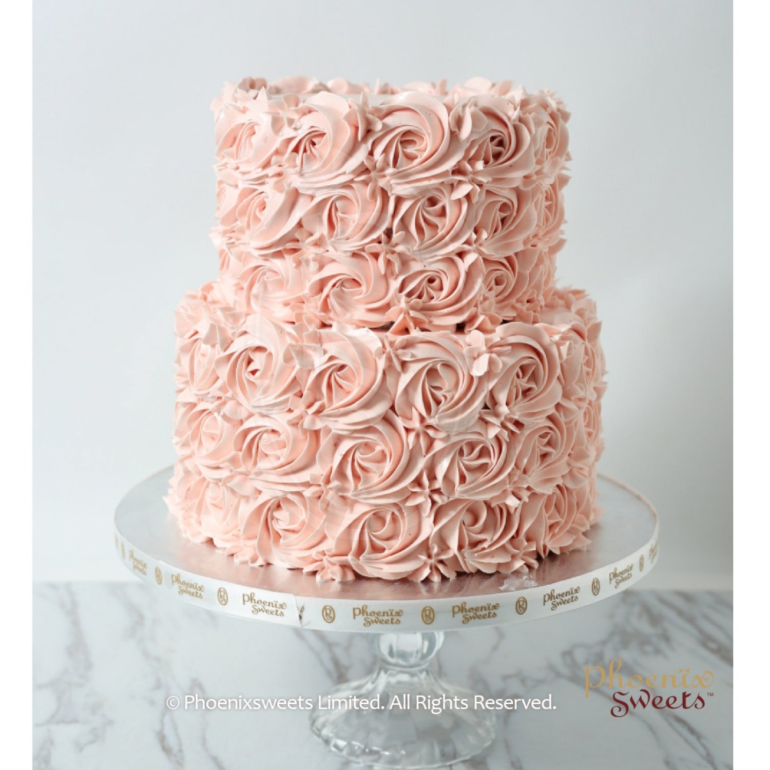 Butter Cream Cake - Rose Swirl (2 tiers)