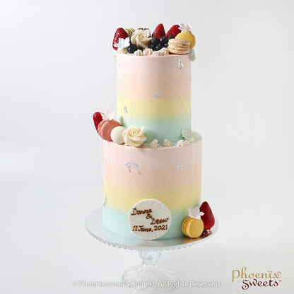 Butter Cream Cake - Cotton Candy (2 tiers)