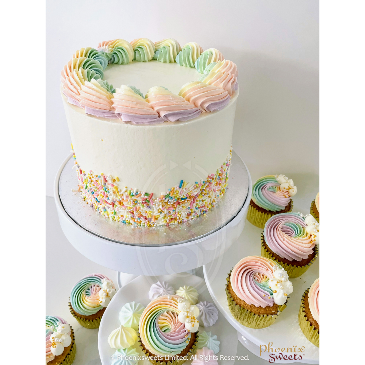 Butter Cream Cake - Rainbow Ring